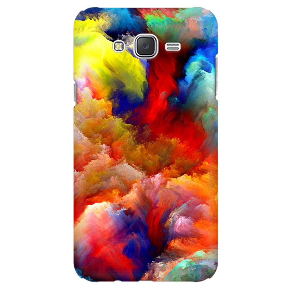 Husa silicon pentru Samsung Galaxy J1 Ace, Oil Painting Colorful Strokes