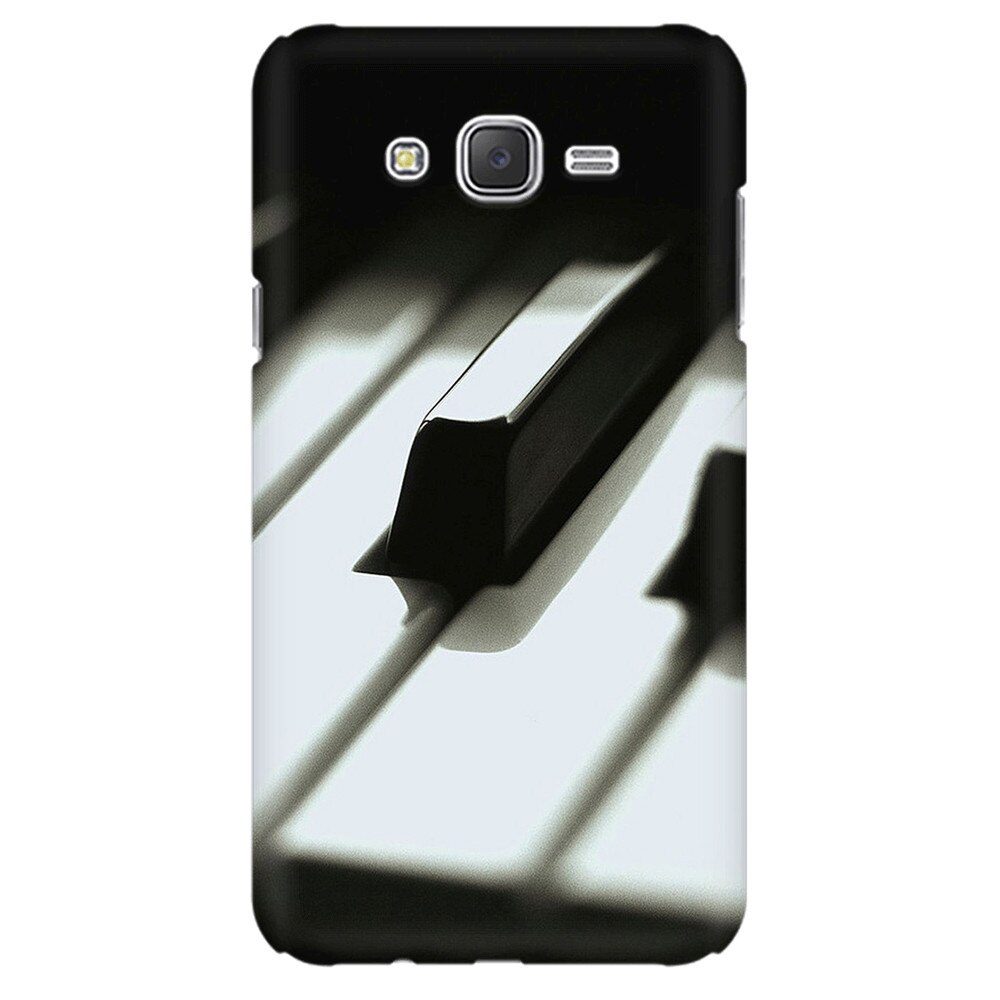 Husa silicon pentru Samsung Galaxy J1 Ace, Piano Key Close Up Macro