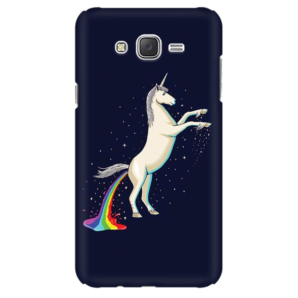 Husa silicon pentru Samsung Galaxy J1 2016, Unicorn Shitting Rainbows