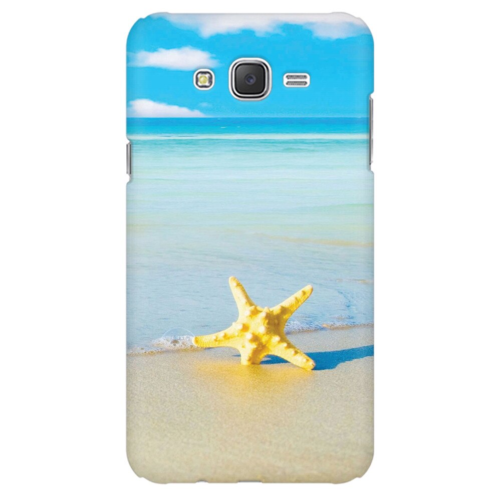 Husa silicon pentru Samsung Galaxy J1 Ace, Starfish Beach