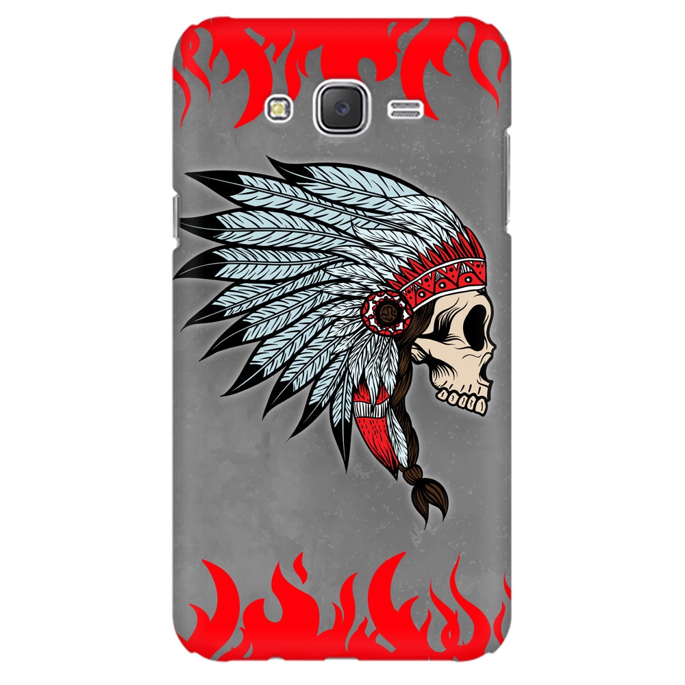 Husa silicon pentru Samsung Galaxy J1 Ace, Indian Skull