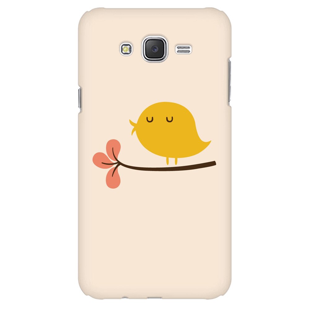 Husa silicon pentru Samsung Galaxy J1, Flat Minimal Cute Bird Illustration