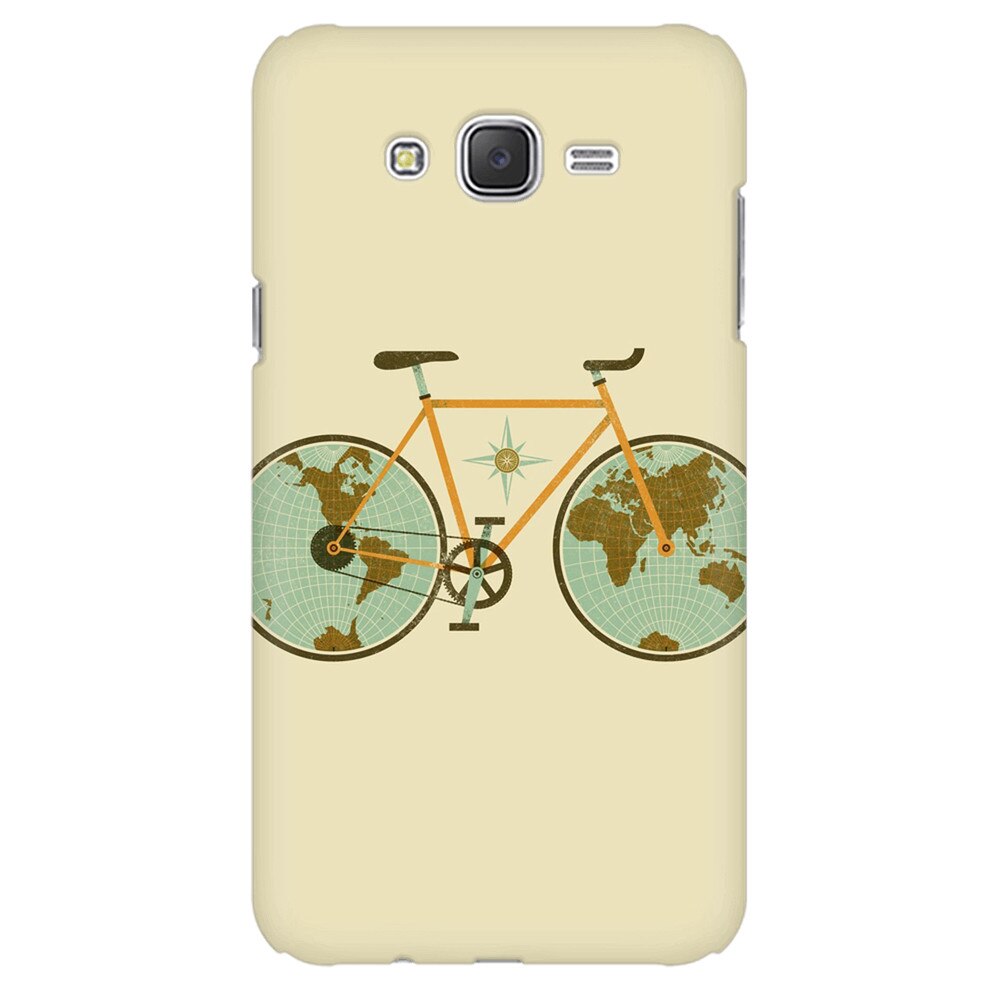 Husa silicon pentru Samsung Galaxy J1 2016, Retro Bicycle Illustration