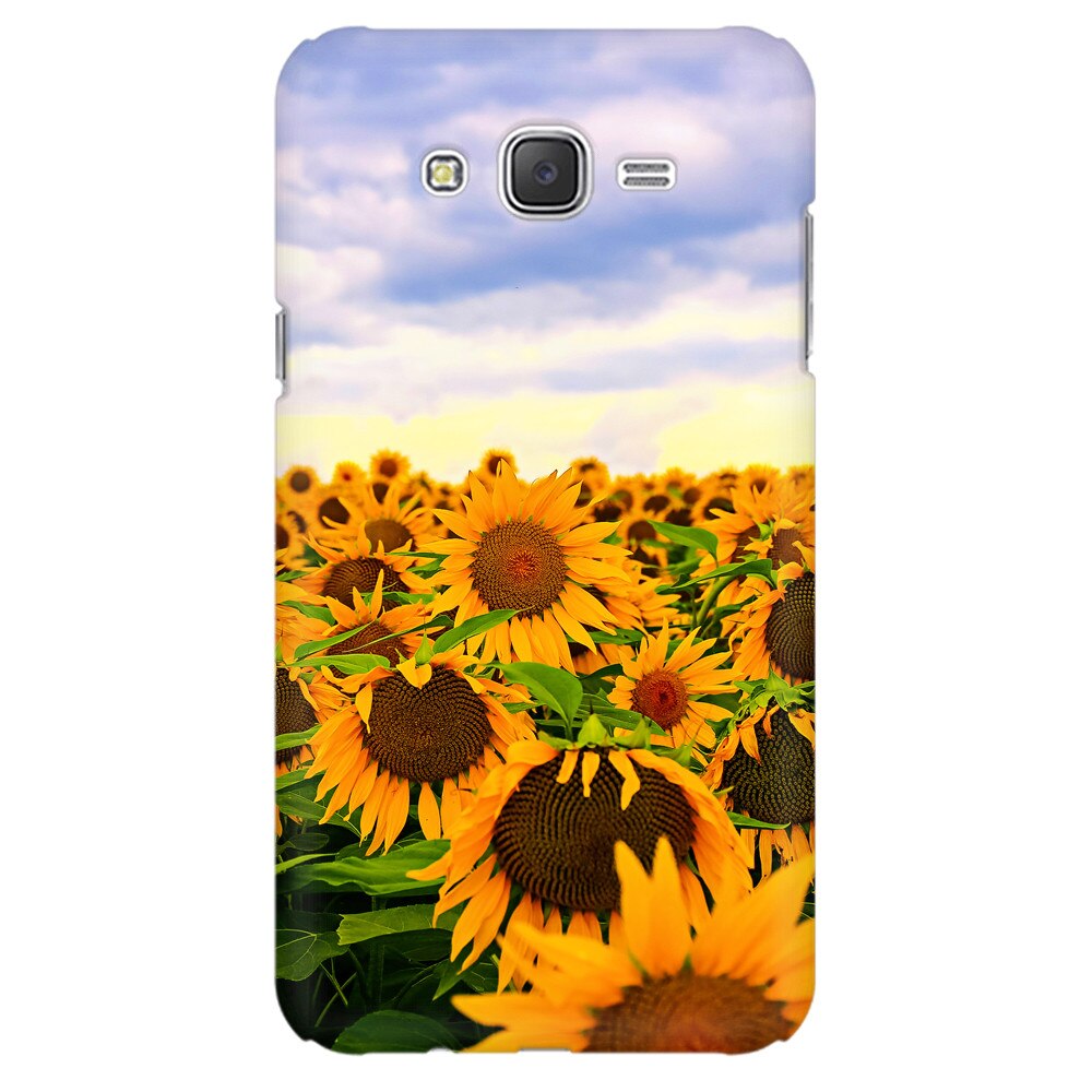 Husa silicon pentru Samsung Galaxy J1, Sunflowers