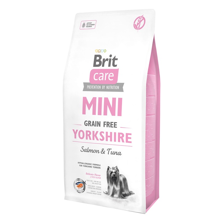Hrana uscata pentru caini Brit Care, Grain Free, Mini Yorkshire, 7 Kg