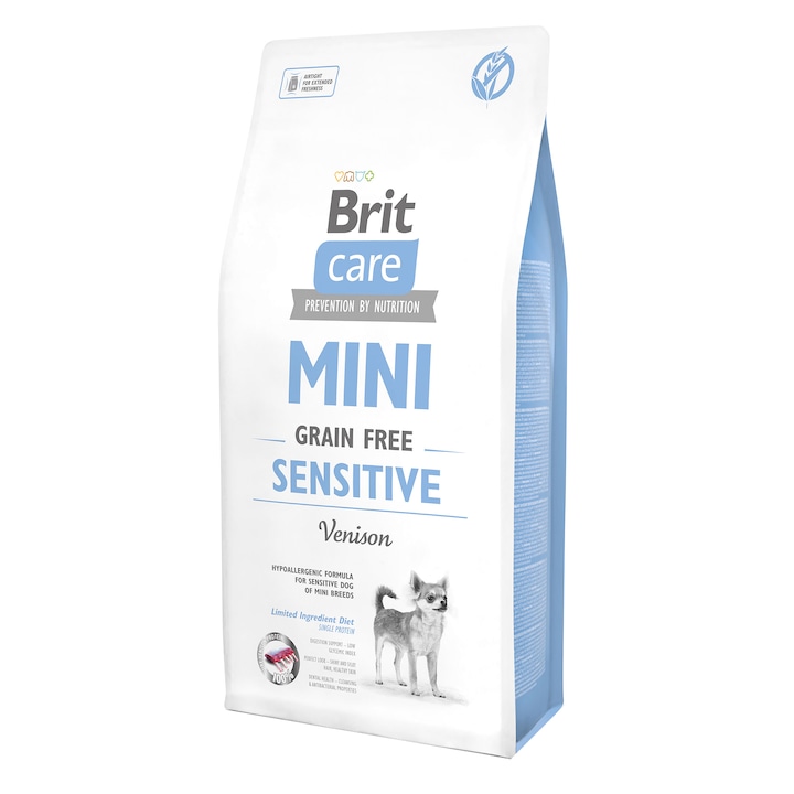 Brit Care Mini Sensitiv száraz kutyaeledel, Gabonamentes, Szarvas, 7 kg