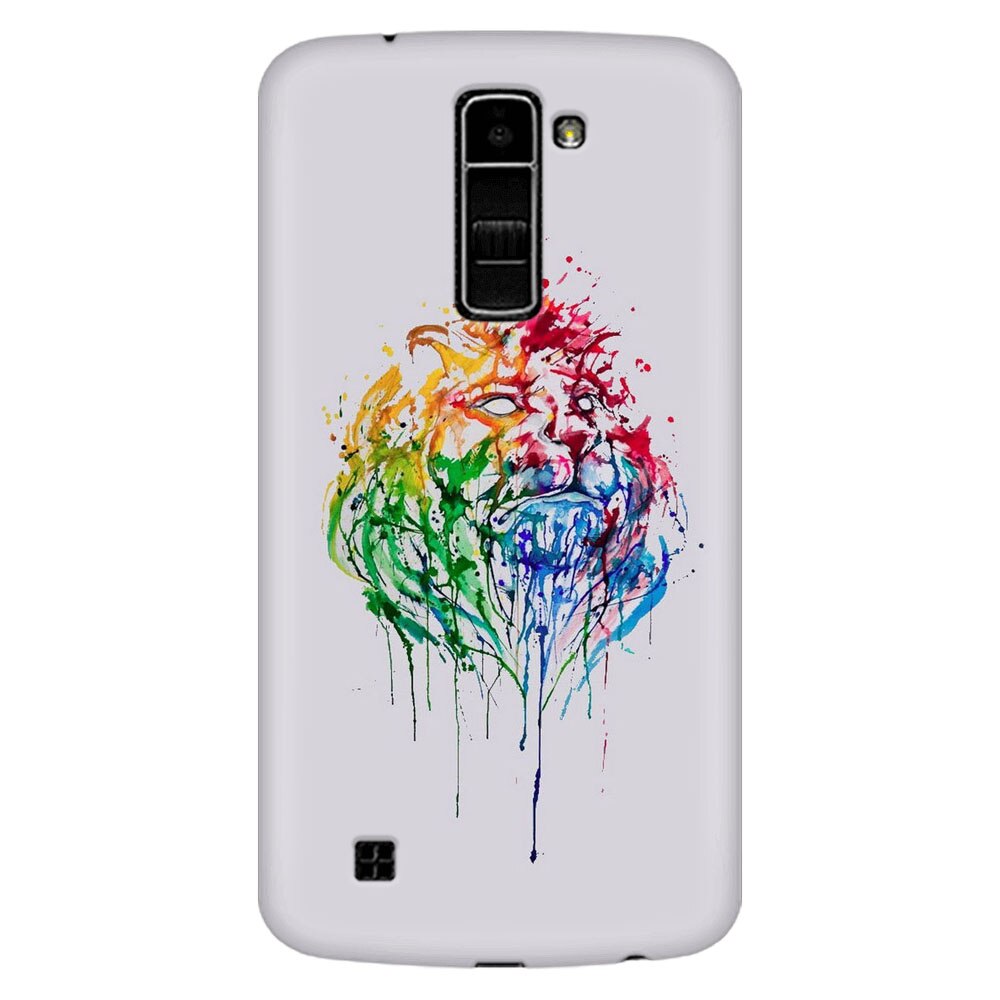 Husa silicon pentru LG K8, Paint Illustration Lion Head