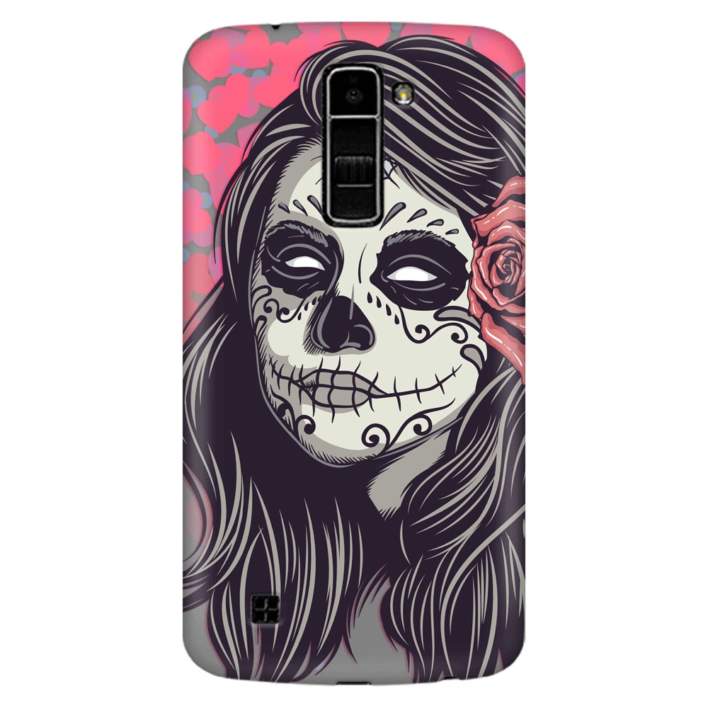 Husa silicon pentru LG K8, Mexican Girl Skull