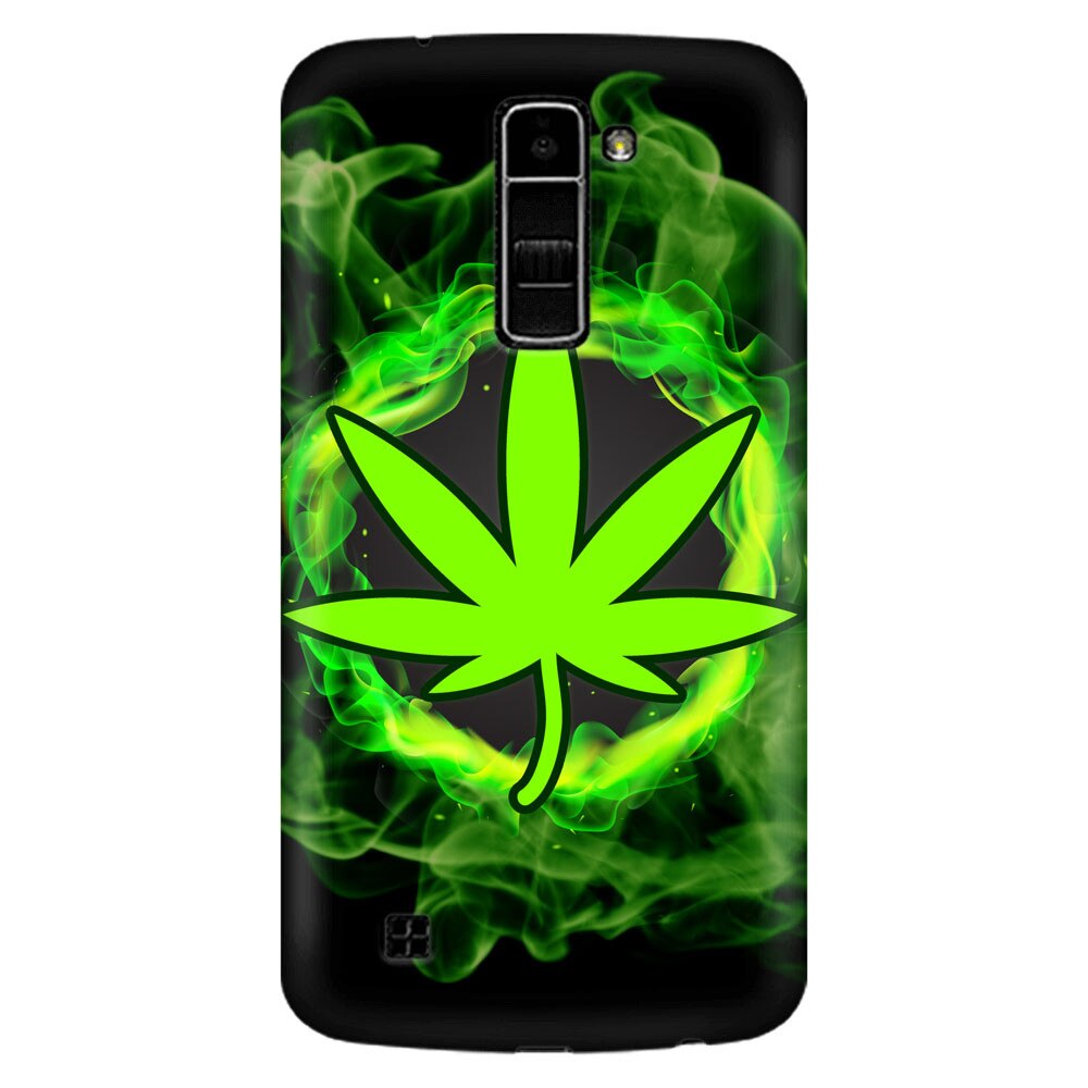 Husa silicon pentru LG K8, GreenFlames