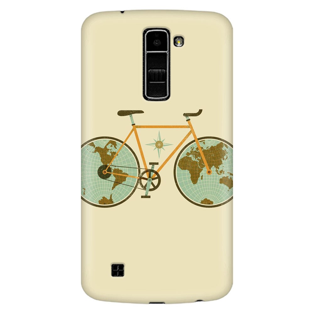 Husa silicon pentru LG K8, Retro Bicycle Illustration