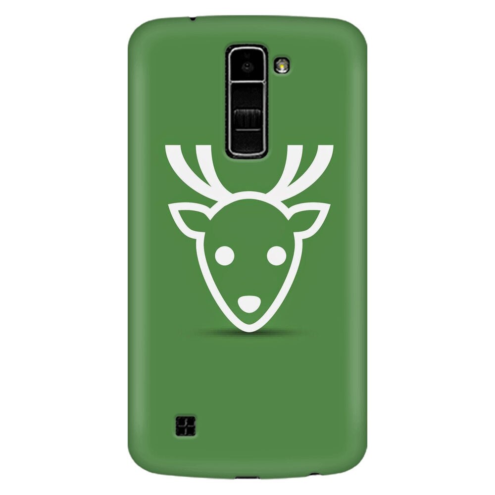 Husa silicon pentru LG K8, Minimal Reindeer Illustration Green