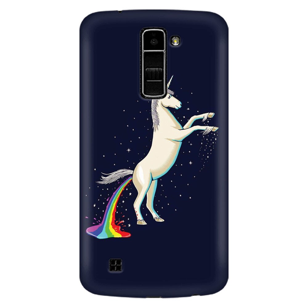 Husa silicon pentru LG K8, Unicorn Shitting Rainbows