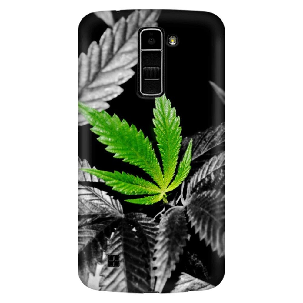 Husa silicon pentru LG K8, Trippy Pot Leaf Green
