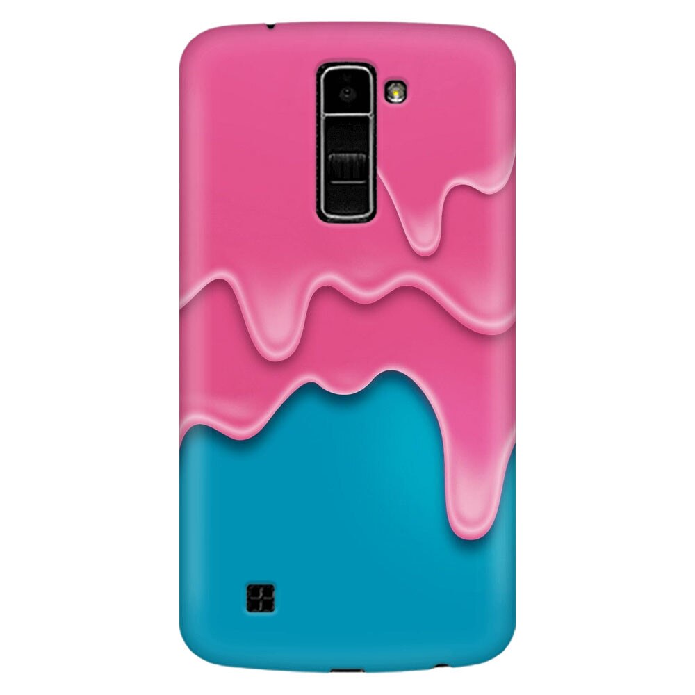 Husa silicon pentru LG K8, Pink Liquid Dripping