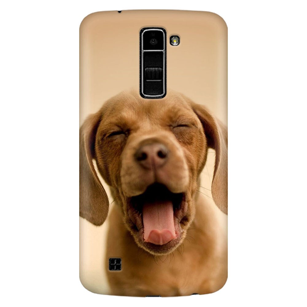 Husa silicon pentru LG K8, Cute Yawning Puppy
