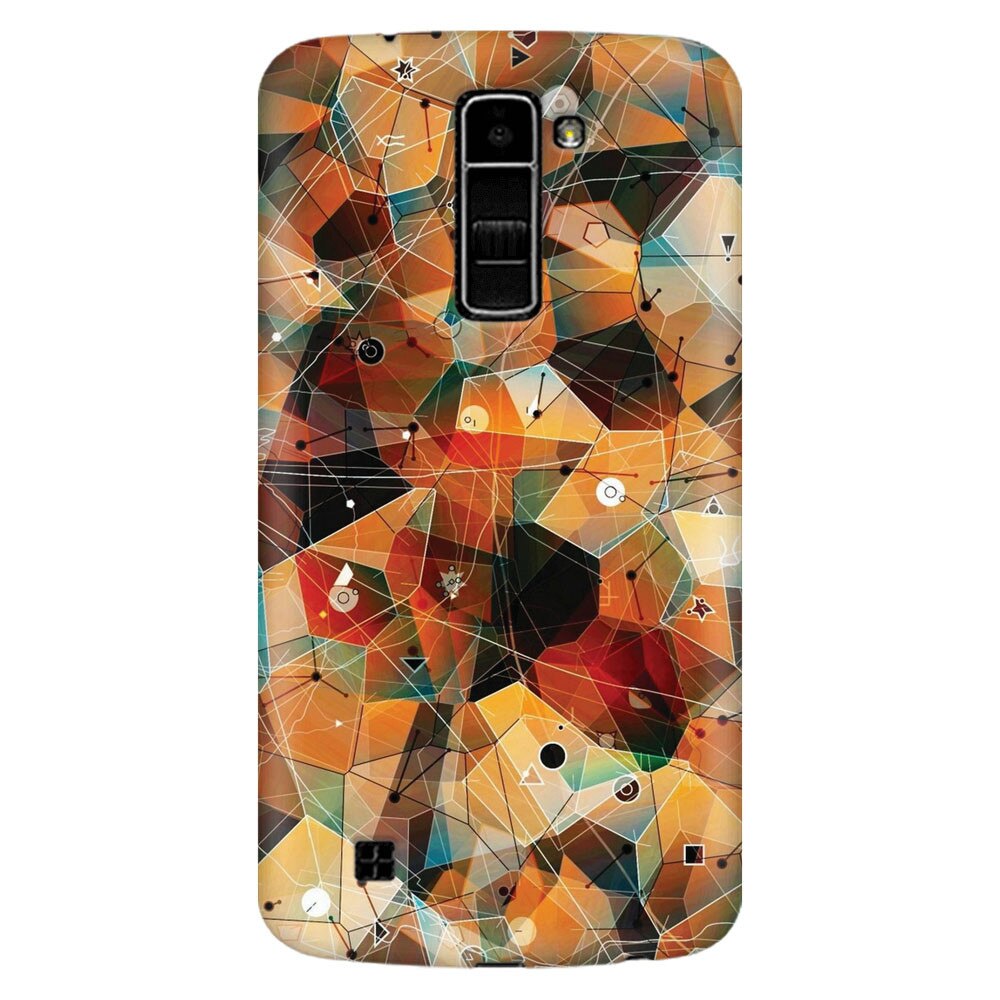 Husa silicon pentru LG K8, Abstract Triangles Connected Lines