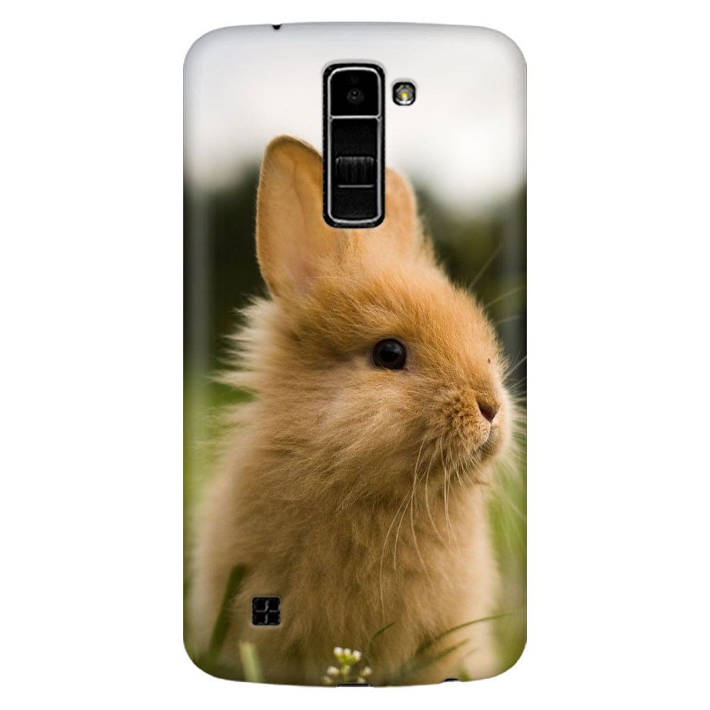 Husa silicon pentru LG K8, Cute Rabbit In Grass