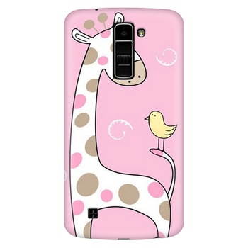 Husa silicon pentru LG K8, Cute Giraffe Husa silicon pentru LG K8, Cute Giraffe