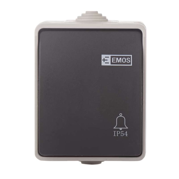 EMOS vízmentes falon kívüli csengő nyomógomb n101 1/0 IP54 - A1399