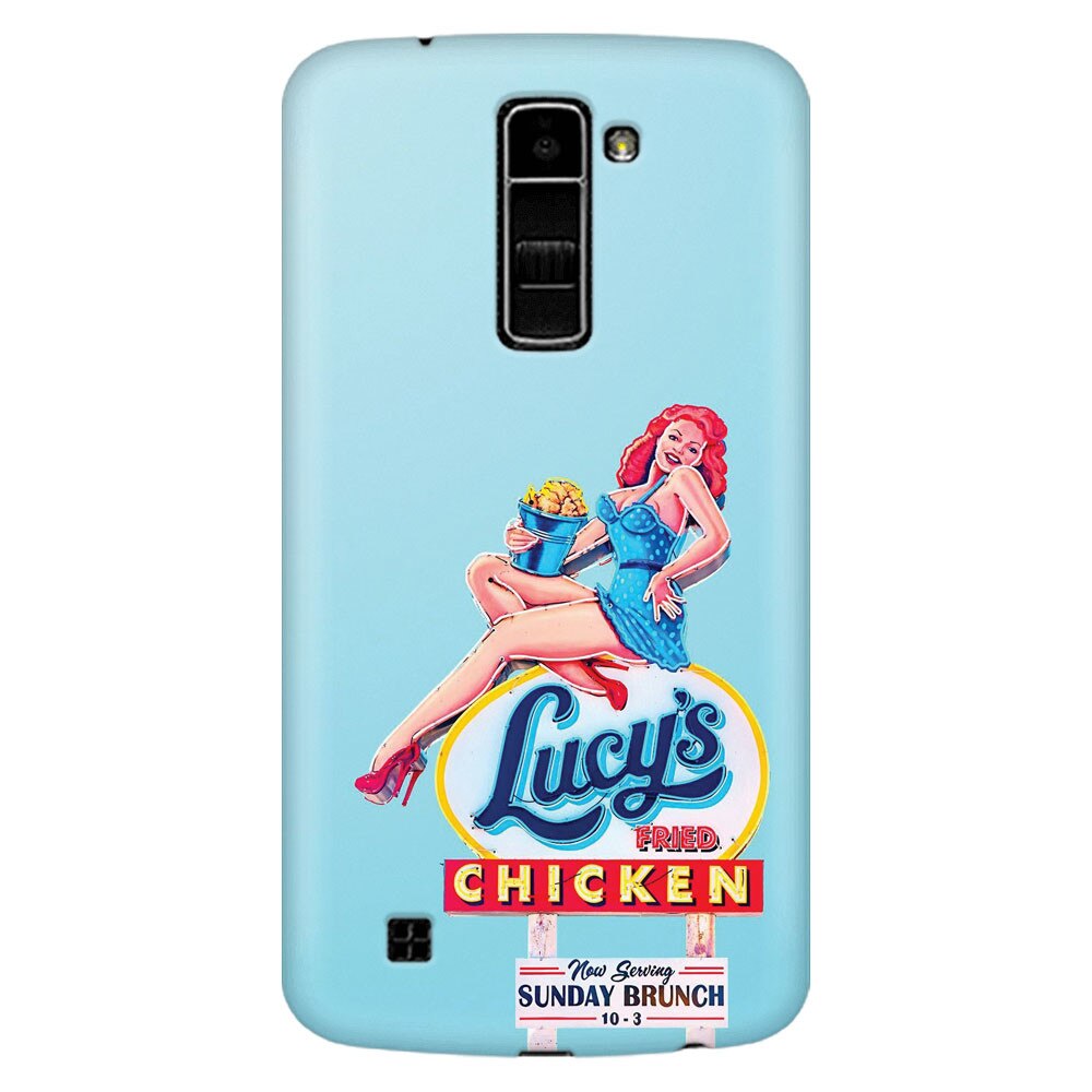 Husa silicon pentru LG K8, American Vintage Restaurant Sign