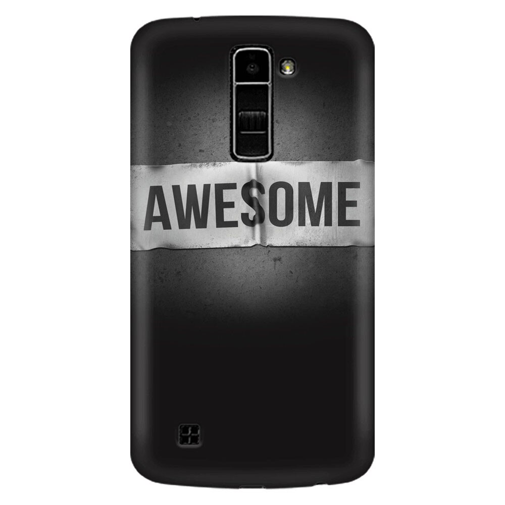 Husa silicon pentru LG K8, Awesome Label Dark