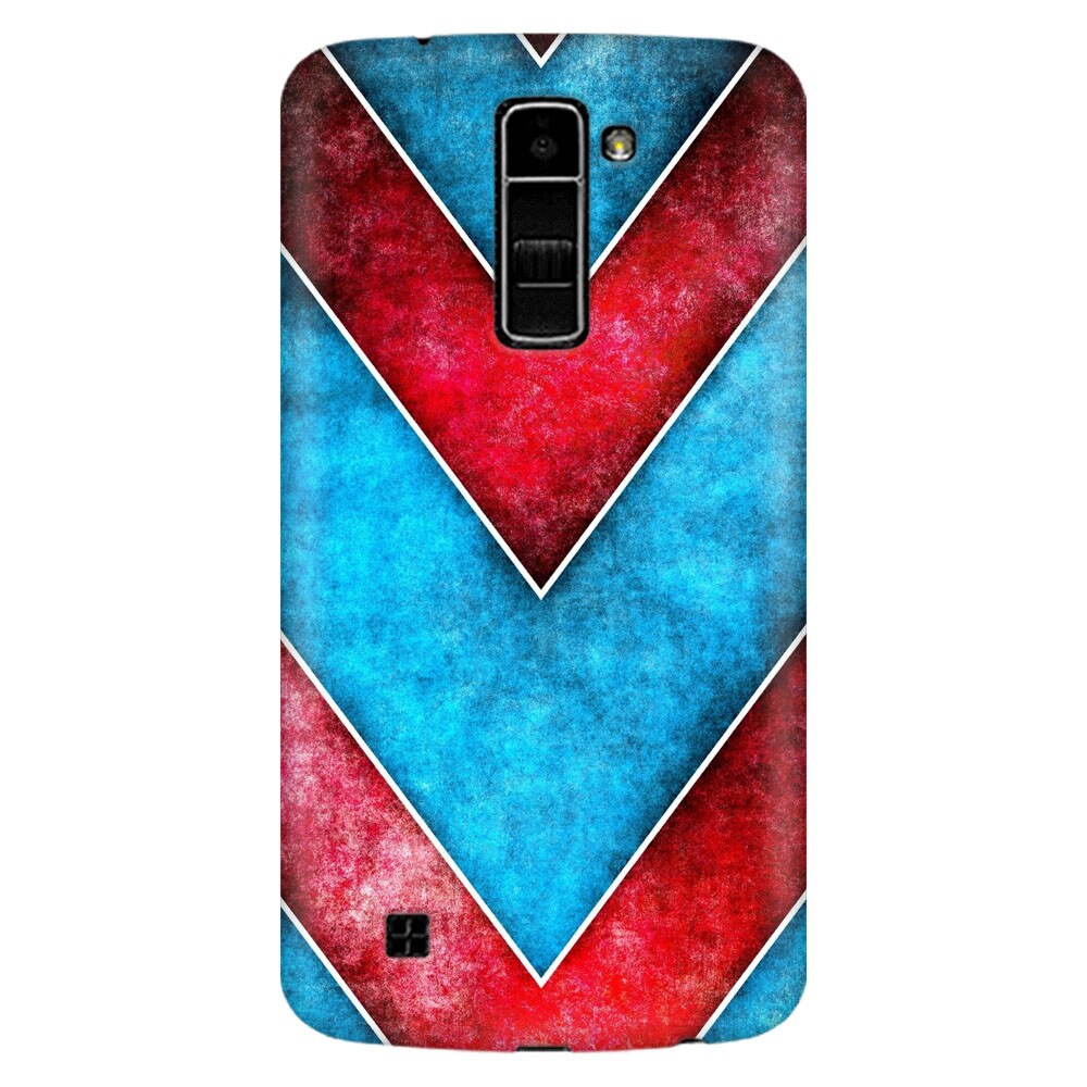 Husa silicon pentru LG K8, Blue And Red Abstract
