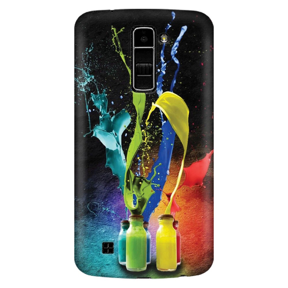 Husa silicon pentru LG K8, Abstract Color Bottles Splash