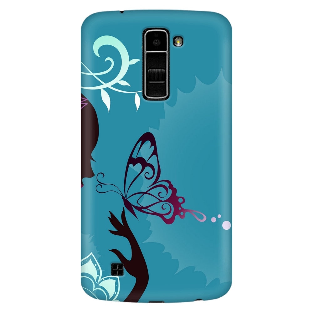 Husa silicon pentru LG K8, Blue Butterfly