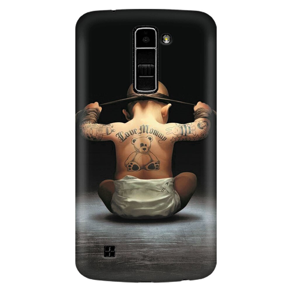 Husa silicon pentru LG K8, Body Builder Cute Baby Tattoo