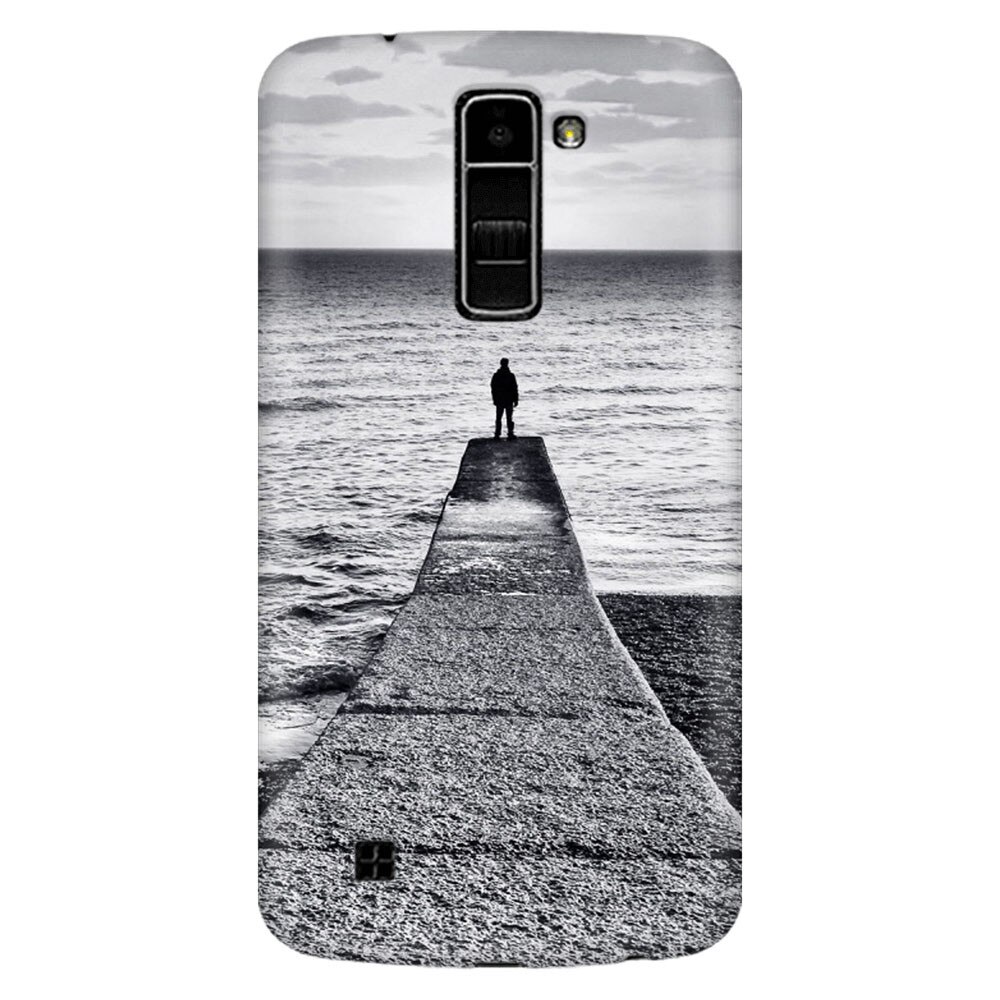 Husa silicon pentru LG K8, Abstract Dock Man Grey