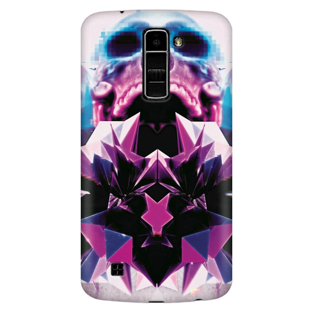 Husa silicon pentru LG K8, Abstract Framed Skull