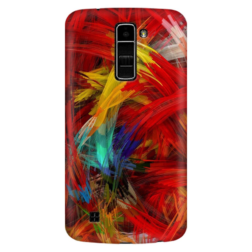 Husa silicon pentru LG K8, Colorful Digital Painting Strokes