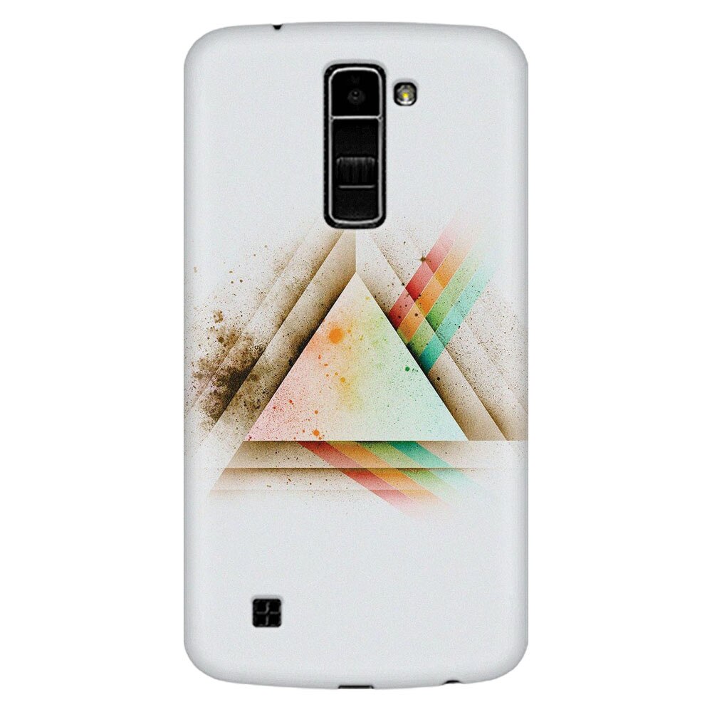 Husa silicon pentru LG K8, Abstract Grunge Light Triangle