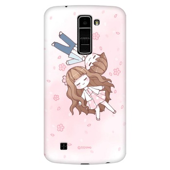 Husa silicon pentru LG K8, Cute Couple Husa silicon pentru LG K8, Cute Couple