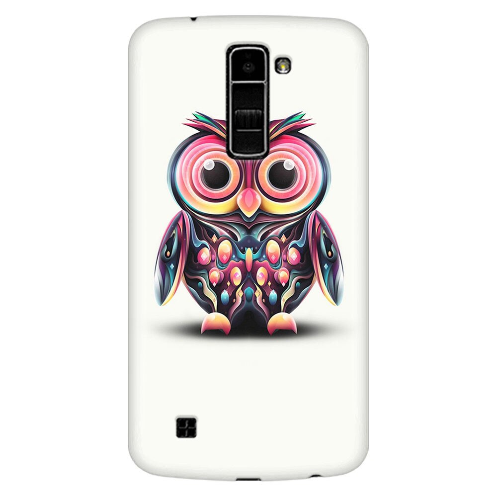 Husa silicon pentru LG K8, Colorful Owl Illustration