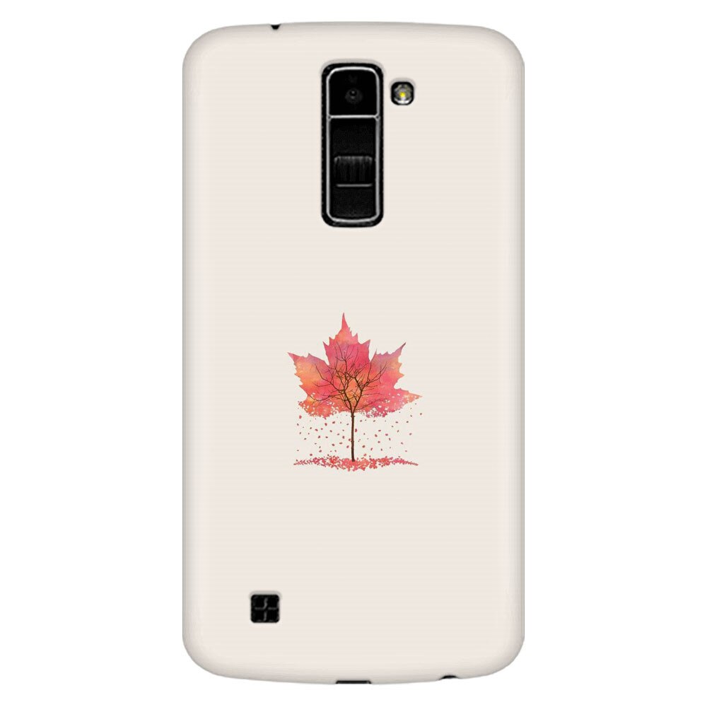 Husa silicon pentru LG K8, Autumn Tree Leaf Shape Illustration