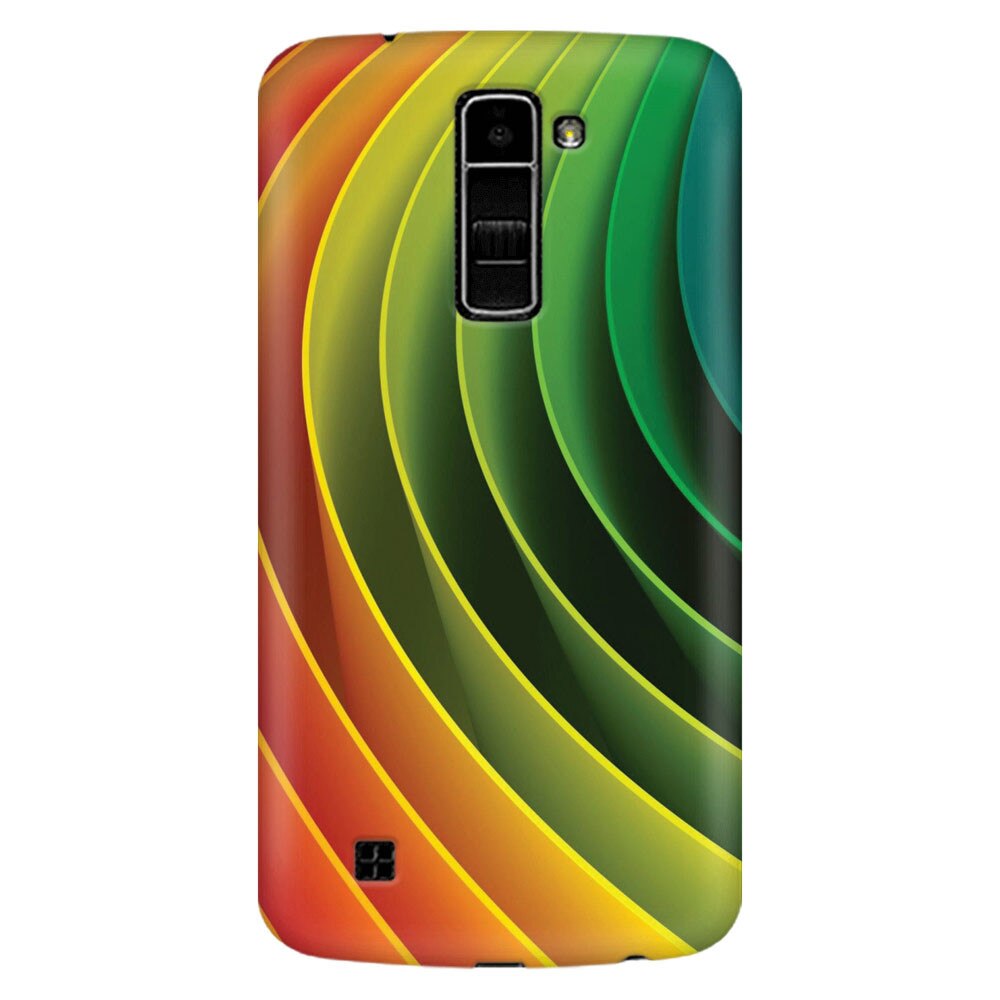 Husa silicon pentru LG K8, 3D Multicolor Abstract Lines