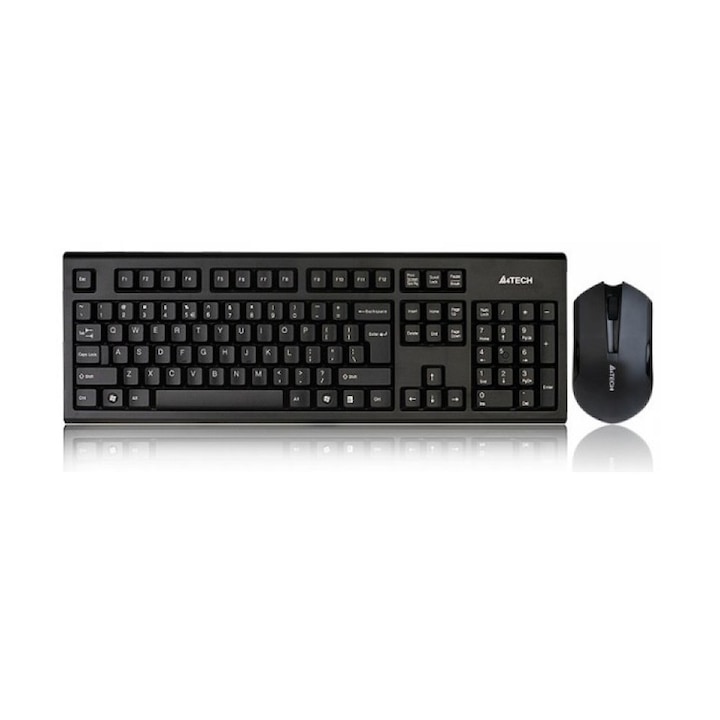 Безжичен комплект A4TECH 3000N, Черен, USB