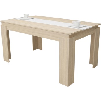 Masa Sufragerie Sani Viki 3, Stejar Sonoma/Alb Masa Sufragerie Sani Viki 3, Stejar Sonoma/Alb