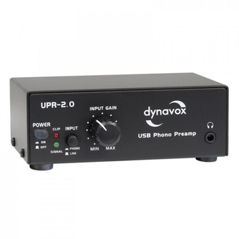 Preamplificator Phono Dynavox UPR-2.0 USB, negru Preamplificator Phono Dynavox UPR-2.0 USB, negru