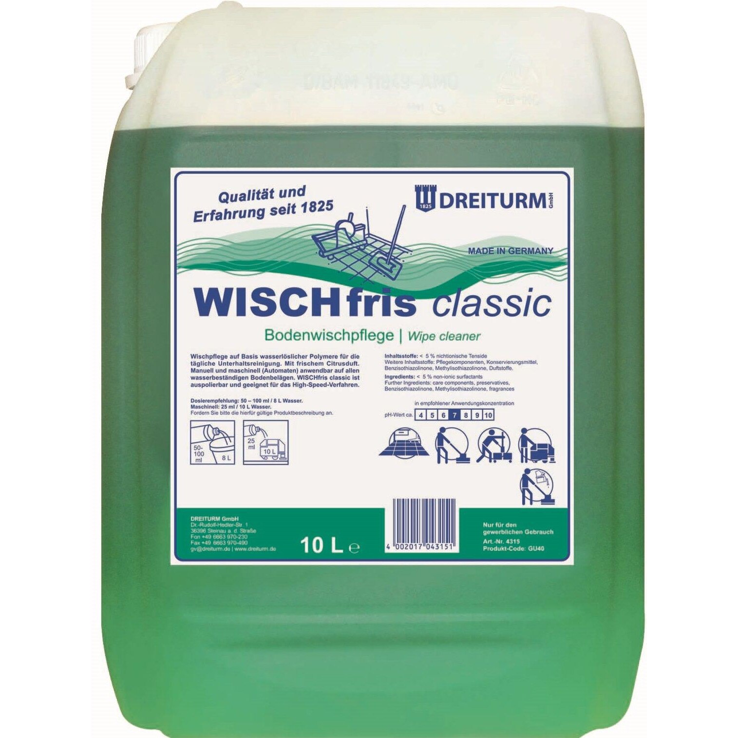 Detergent pentru pardoseli Wischfris classic 10L