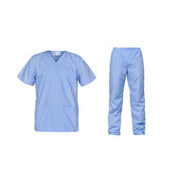 Costum tunica si pantaloni, Albastru, marimea S Costum tunica si pantaloni, Albastru, marimea S