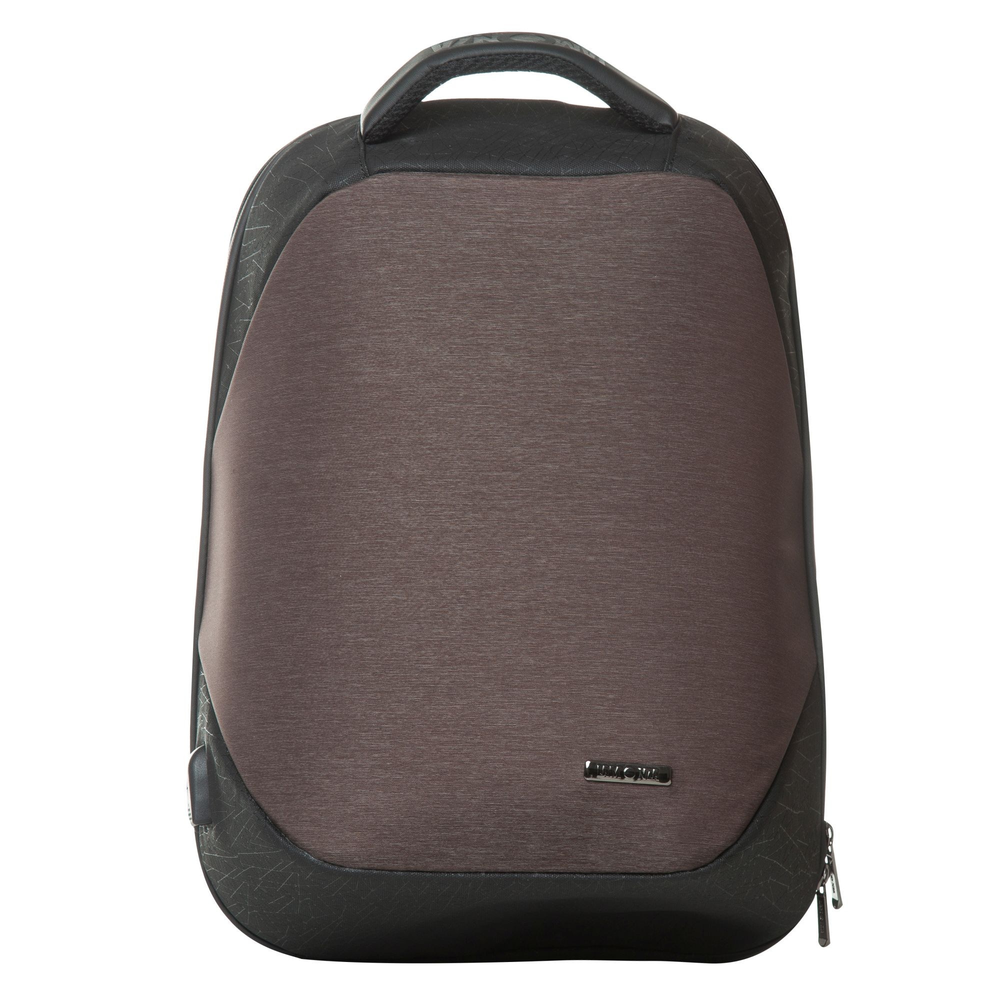 Rucsac laptop 15 inch si USB Lamonza Anchor 44x30x14 cm, maro / negru