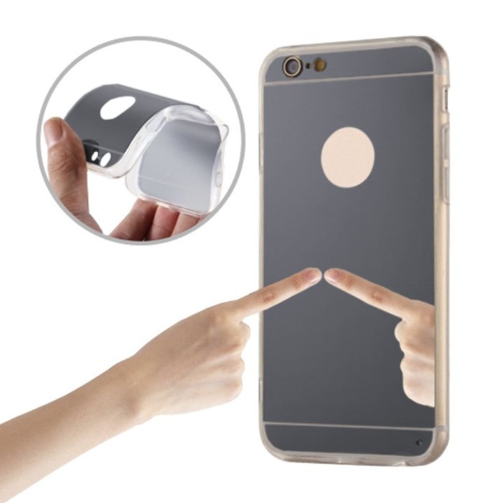 Защитен капак за LG K10 (2017), Полиуретан, Сив