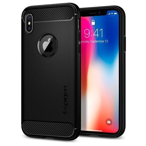 Husa de protectie Spigen SGP Rugged Armor, pentru iPhone X, Negru