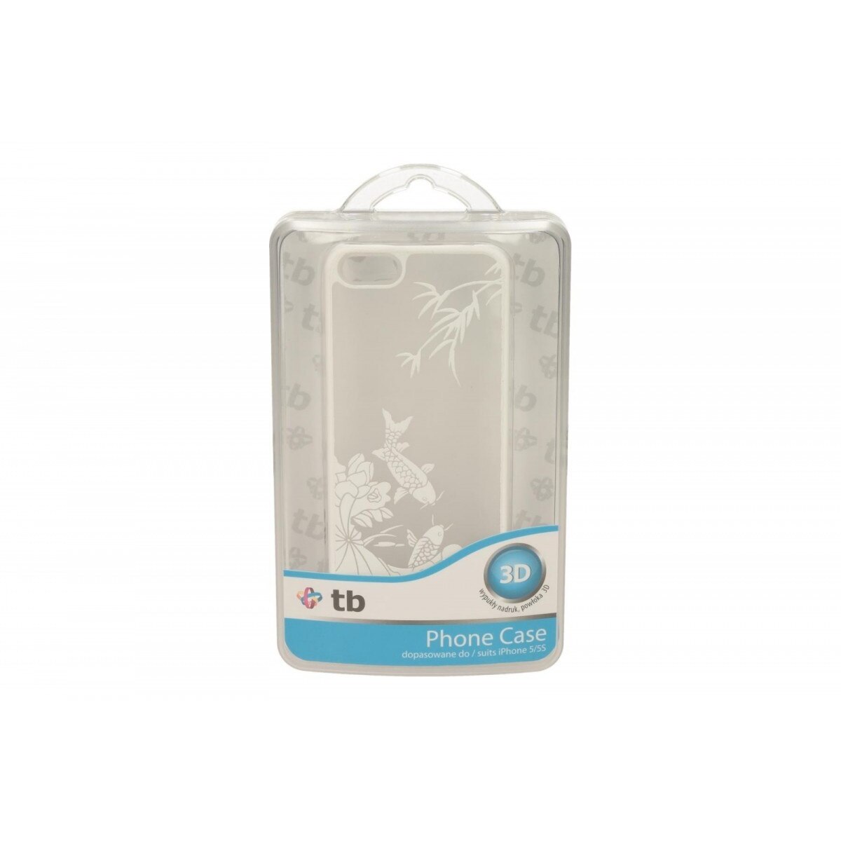 Husa de protectie TB pentru Apple iPhone 5/5S/SE, Model Peste Koi, Alb