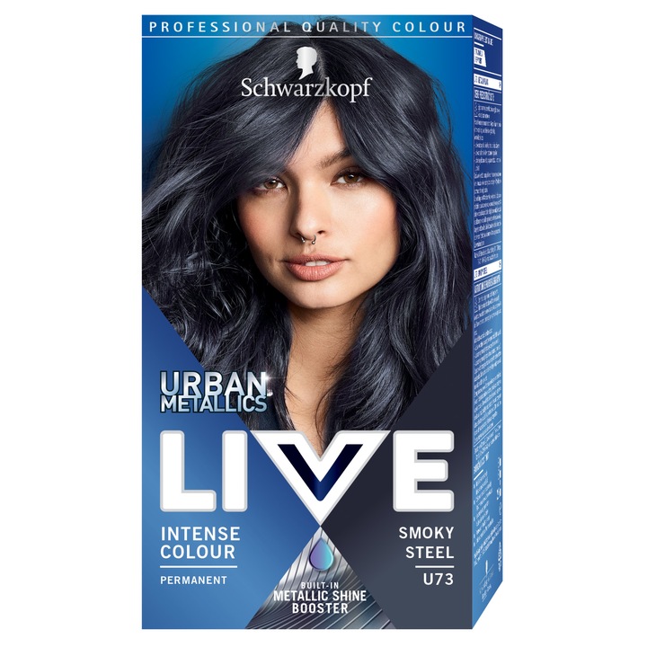 Боя за коса Live Color Urban Metallics U73 Smoky Steel, 142.5 мл