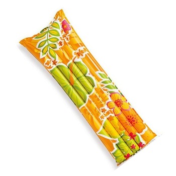 Saltea gonflabila, Intex, model floral, portocaliu-verde Saltea gonflabila, Intex, model floral, portocaliu-verde