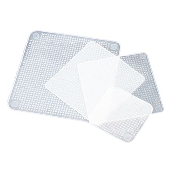 Set 4 capace flexibile din silicon pentru recipiente, pastrarea prospetimii, food cover, transparent, FMD084 Set 4 capace flexibile din silicon pentru recipiente, pastrarea prospetimii, food cover, transparent, FMD084