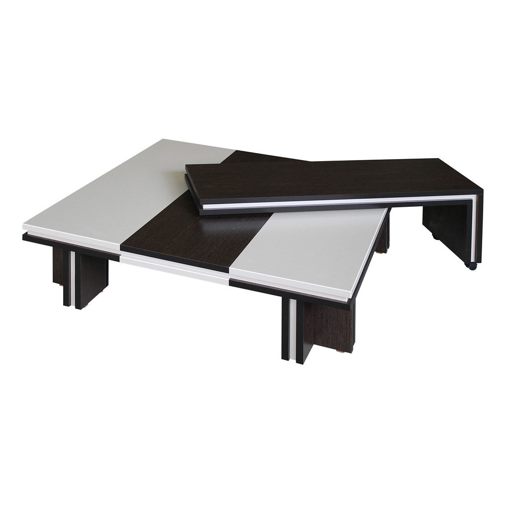 Masuta Laussane, pal Wenge/ Argintiu , 900 x 900 x 318mm (cu brat 1300 x900x318)